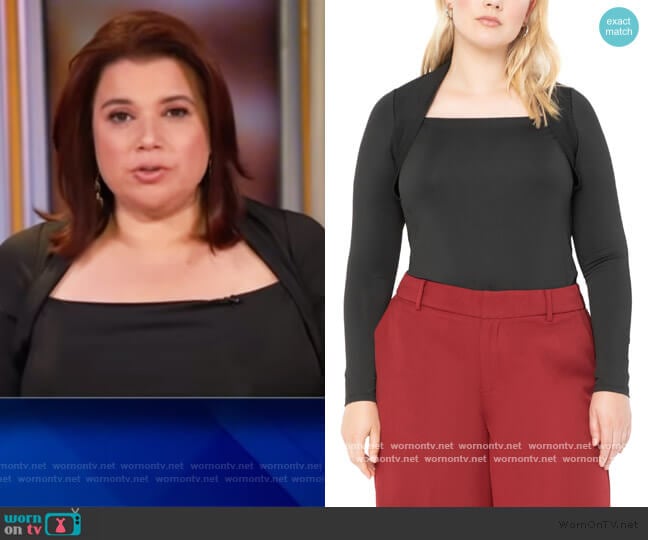 Square Neck Fitted Top by Eloquii worn by Ana Navarro on The View