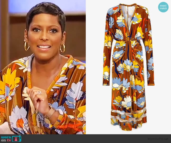 Multicolor chenille dress by Fendi worn by Tamron Hall on Tamron Hall Show