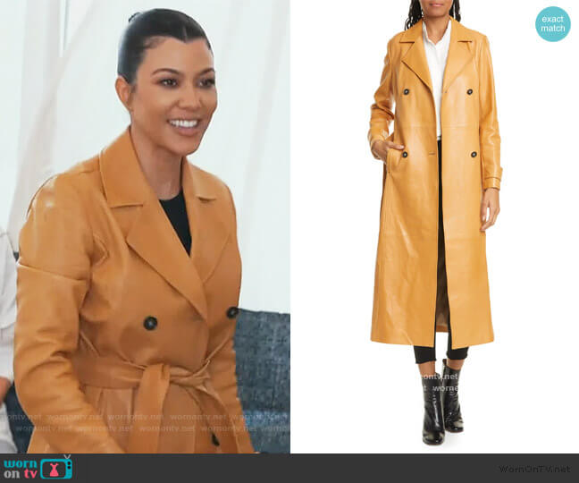 WornOnTV: Kourtney brown leather coat on on Keeping Up with the ...