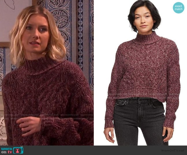 Merry Go Round Sweater by Free People worn by Claire Brady (Isabel Durant ) on Days of our Lives