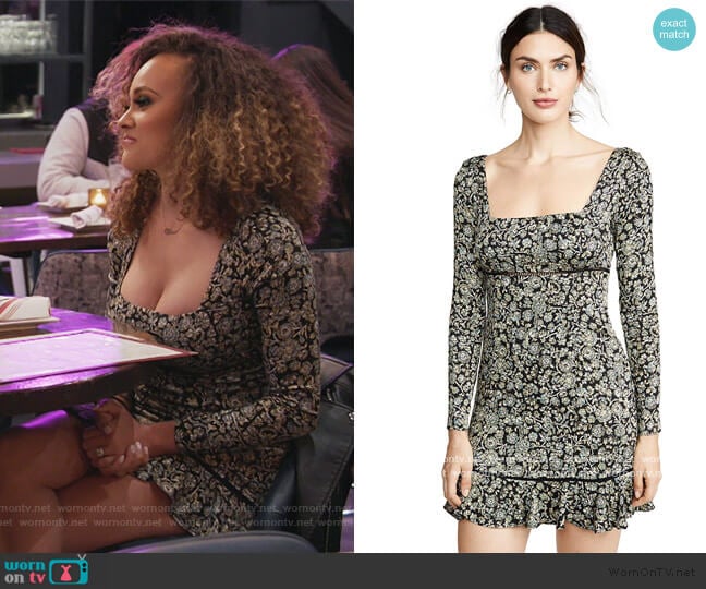 Boheme Floral Mini Dress by Free People worn by Ashley Darby on The Real Housewives of Potomac