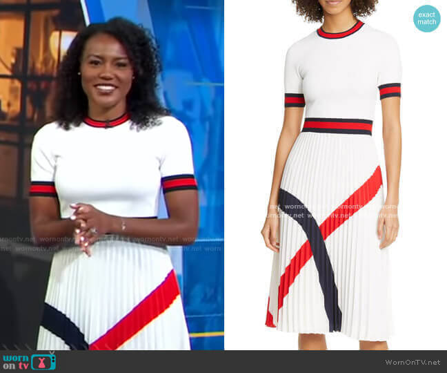  Fynlie Pleated Sweater Dress by Ted Baker worn by Janai Norman  on Good Morning America
