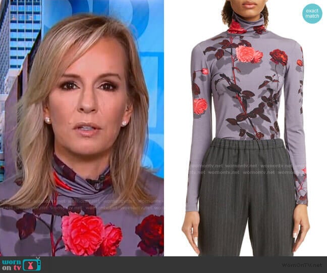 Haskee Shadow Rose Top by Dries van Noten worn by Dr. Jennifer Ashton on Good Morning America