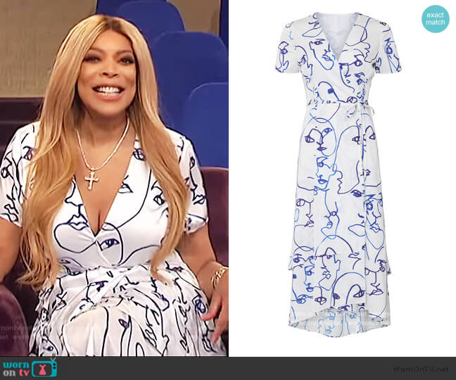 Printed Rosa Dress by Hutch worn by Wendy Williams on The Wendy Williams Show