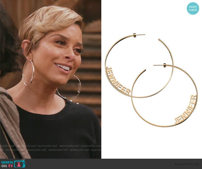 Ciara 3 Hoops by Jennifer Zeuner worn by Robyn Dixon on The Real Housewives of Potomac