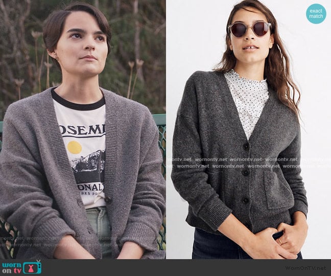 Kent Ex-Boyfriend Cardigan by Madewell worn by Elodie Davis (Brianna Hildebrand) on Trinkets