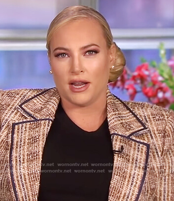 Meghan’s brown tweed check blazer on The View