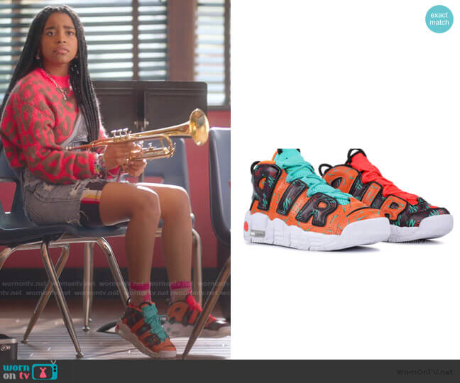 Flynn’s orange Air sneakers on Julie and the Phantoms