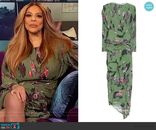 WornOnTV: Wendy’s green floral draped dress on The Wendy Williams Show ...