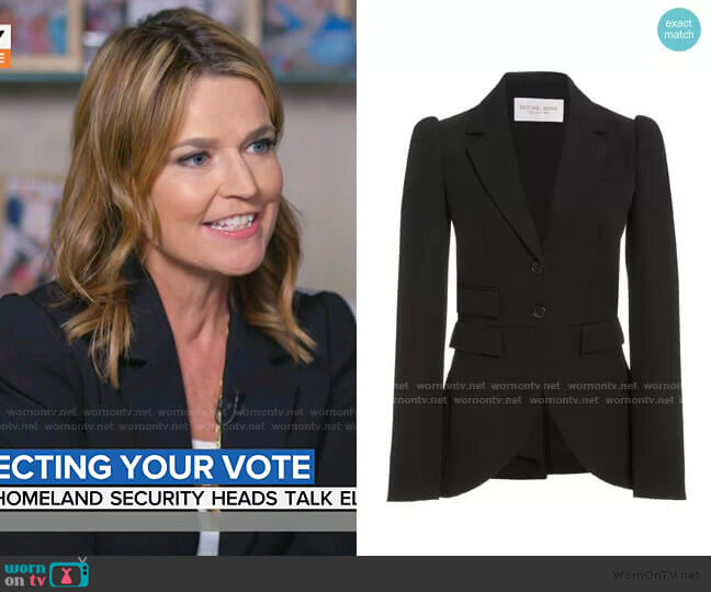 WornOnTV: Savannah’s black puff sleeve blazer on Today | Savannah ...