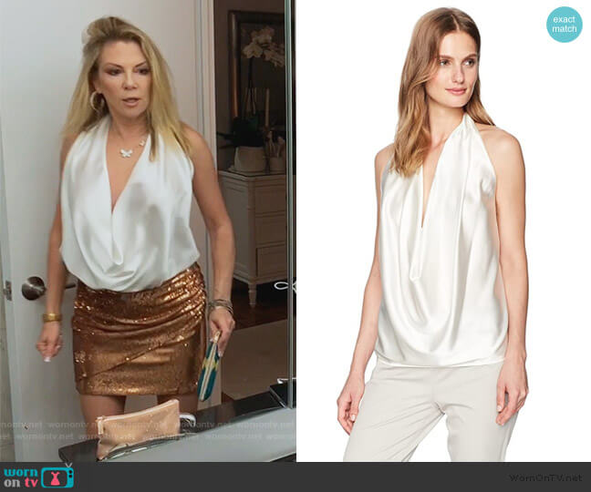Harriet Silk Halter Top by Ramy Brook worn by Ramona Singer  on The Real Housewives of New York City