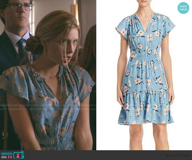 Daniella Floral Print Dress by Rebecca Taylor worn by Sterling Wesley (Maddie Phillips) on Teenage Bounty Hunters