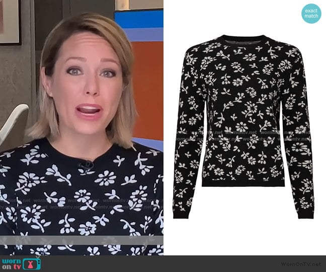 Floral Sweater by Sandy Liang worn by Dylan Dreyer on Today