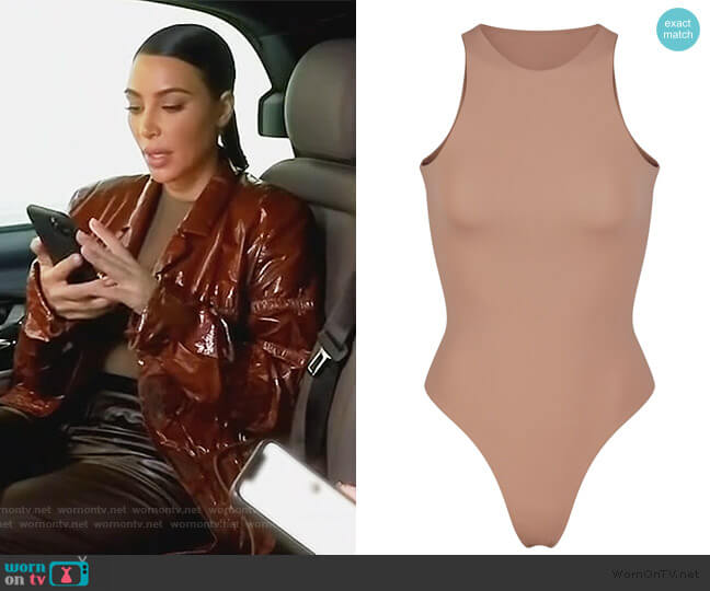 WornOnTV Kims Beige Bodysuit On Keeping Up With The Kardashians Kim Kardashian Clothes And