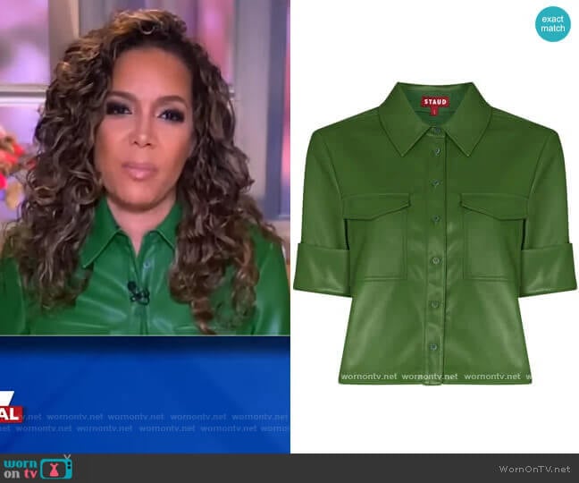 Rue boxy-fit shirt by Staud worn by Sunny Hostin on The View