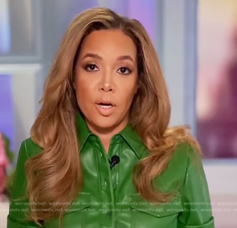 Sunny’s green leather shirt on The View