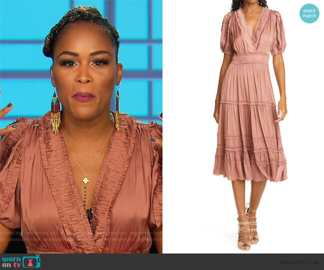 Ines Midi Dress by Ulla Johnson worn by Eve on The Talk