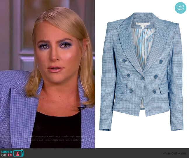 Diego Plaid Dickey Jacket by Veronica Beard worn by Meghan McCain on The View