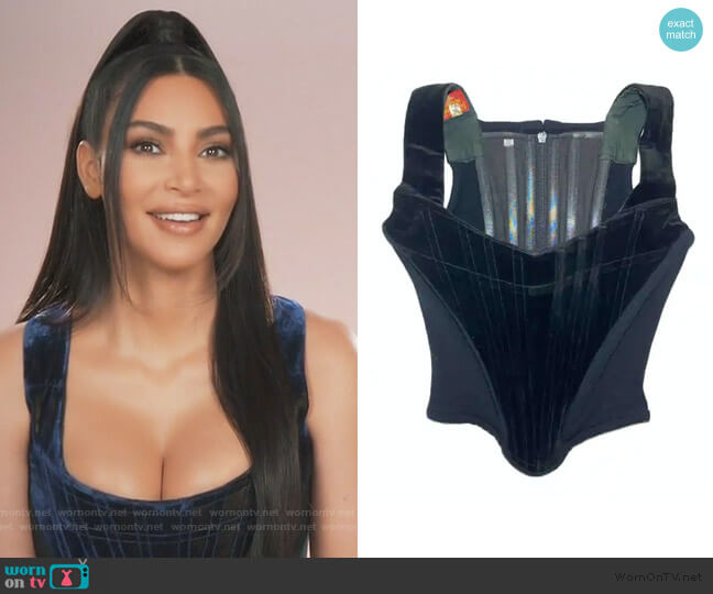 Velvet Corset by Vivienne Westwood worn by Kim Kardashian  on Keeping Up with the Kardashians