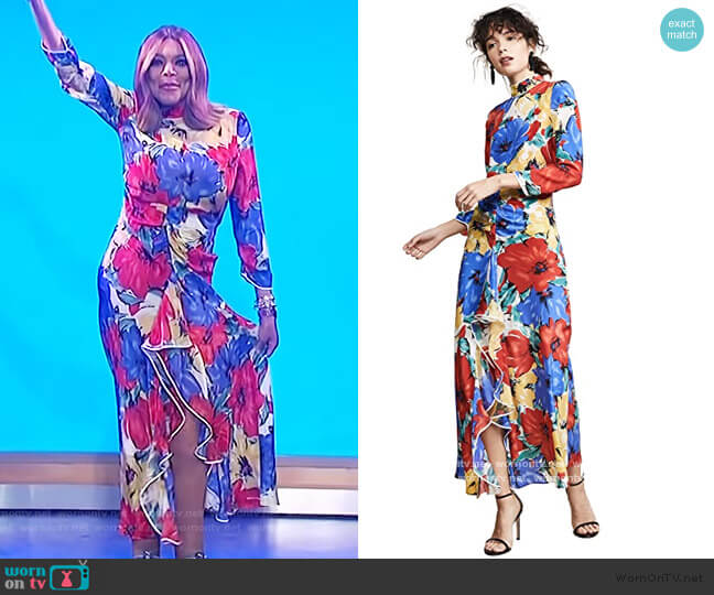 Lucy Dress by Rixo worn by Wendy Williams on The Wendy Williams Show