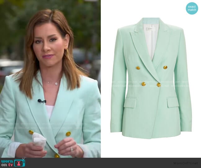 Sedgwick Double-Breasted Blazer by A.L.C. worn by Rebecca Jarvis on Good Morning America