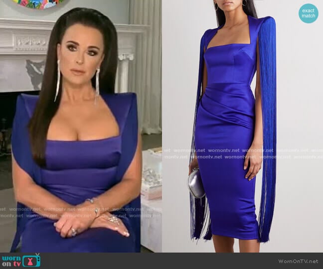 Kyle Richards' White Fringe Dress