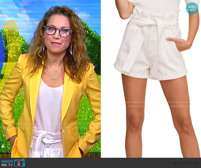 Paperbag Waist Shorts by Astr the Label worn by Ginger Zee on Good Morning America