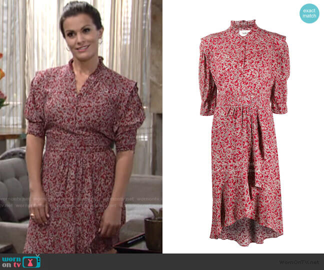 Chelsea Abstract Floral-Print Dress by Ba&Sh worn by Chelsea Lawson (Melissa Claire Egan) on The Young and the Restless