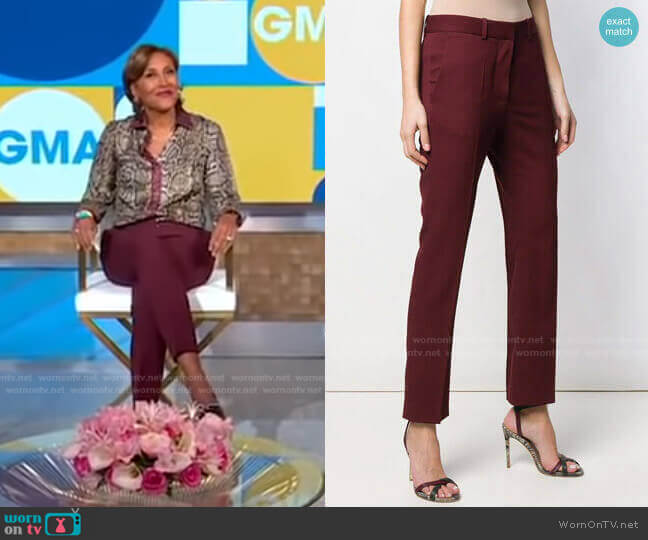 Cropped Trousers by Victoria Beckham worn by Robin Roberts  on Good Morning America