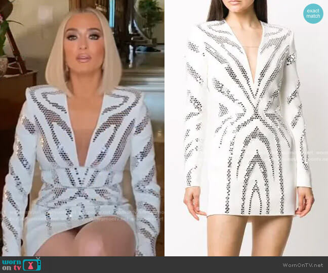 Embellished Mini Dress by David Koma worn by Erika Jayne  on The Real Housewives of Beverly Hills