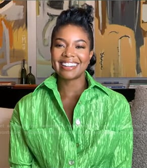 Gabrielle Union's lime green jumpsuit on Good Morning America