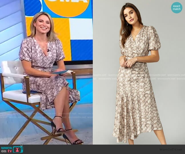 Isabella Snake Print Maxi Dress by Greylin worn by Amy Robach on Good Morning America