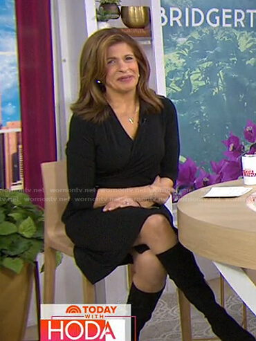 Hoda’s black wrap dress on Today