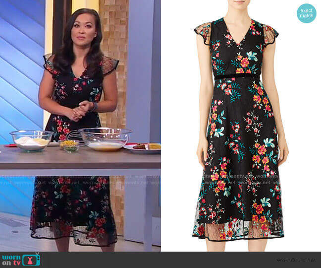 Floral Lace Dress by Hunter Bell worn by Eva Pilgrim on Good Morning America