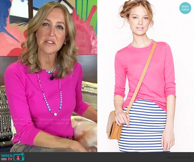 Tippi Sweater by J. Crew worn by Lara Spencer on Good Morning America