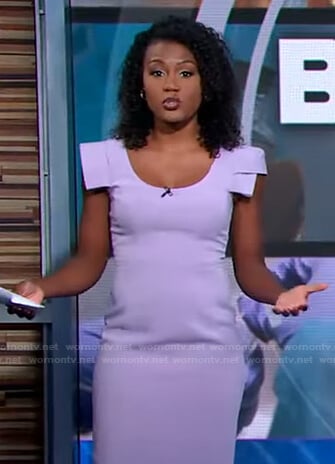 Janai’s lilac cap sleeve dress on Good Morning America