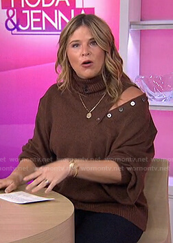Jenna’s brown buttoned cutout sweater on Today