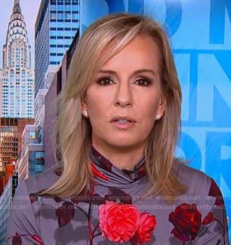 Dr. Jennifer Ashton’s grey floral turtleneck top on Good Morning America