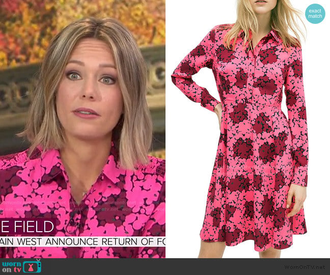 Floral Flare Shirtdress by Kate Spade worn by Dylan Dreyer on Today