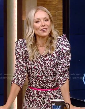 Kelly’s abstract print dress on Live with Kelly and Ryan
