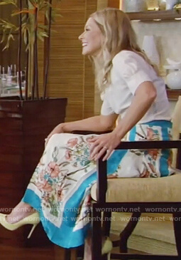 Kelly’s floral print skirt on Live with Kelly and Ryan