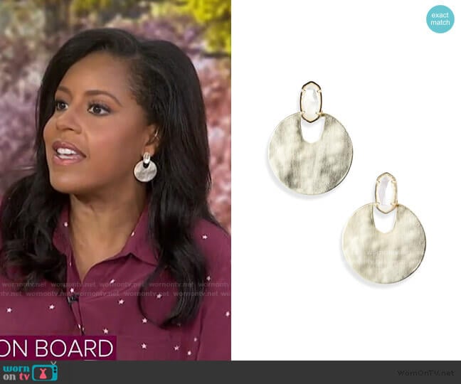 Deena Earrings by Kendra Scott worn by Sheinelle Jones on Today