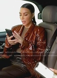 Kim’s beige bodysuit on Keeping Up with the Kardashians