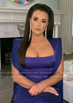 Kyle’s blue fringed sleeve dress on The Real Housewives of Beverly Hills
