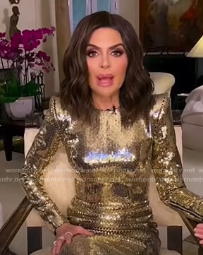 Lisa’s gold sequin dress on The Real Housewives of Beverly Hills