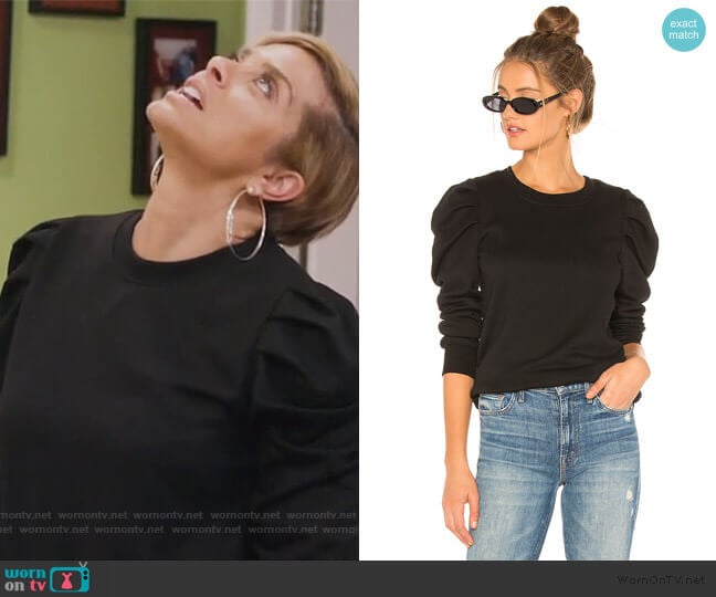 Puff Sleeve Sweatshirt by Pam & Gela worn by Robyn Dixon on The Real Housewives of Potomac