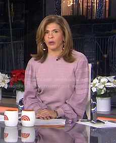 Hoda’s pink striped sleeve top on Today