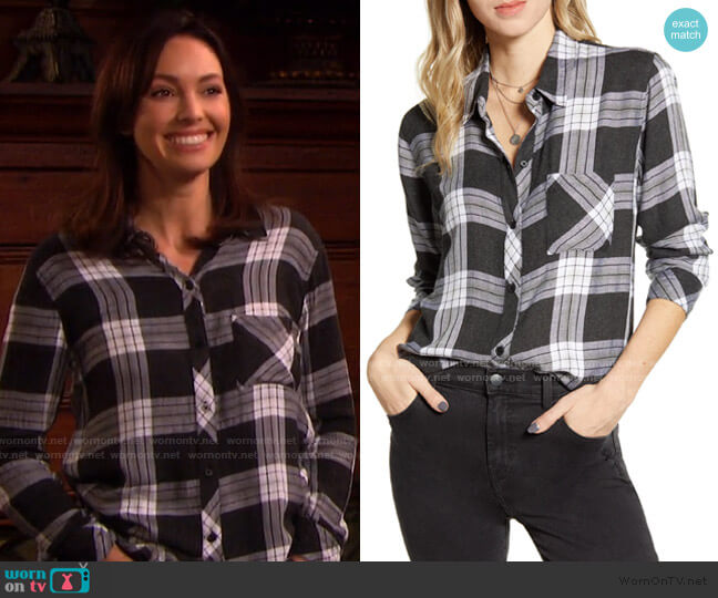 Hunter Shirt by Rails worn by Gwen Rizczech (Emily O'Brien) on Days of our Lives