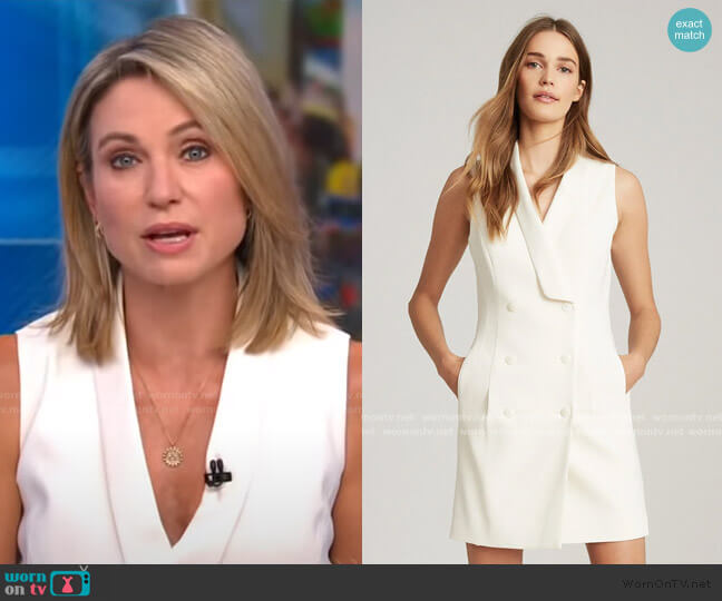 WornOnTV: Amy's white sleeveless blazer dress on Good Morning