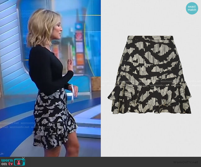 Cadence Mini Skirt by Reiss worn by Amy Robach  on Good Morning America